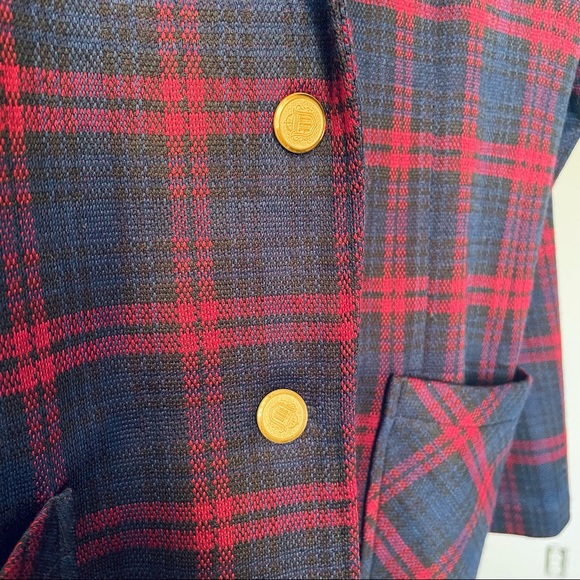 VTG Cricket Lane Tartan Plaid Blazer - Picture 8 of 9